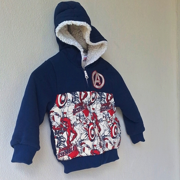 Marvel Hooded Boy's Sweater Full Zip Size 3T - Picture 3 of 10